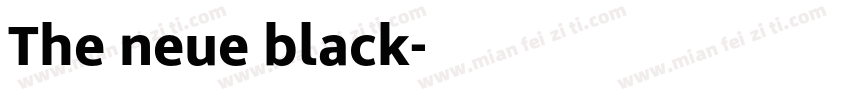 The neue black字体转换
